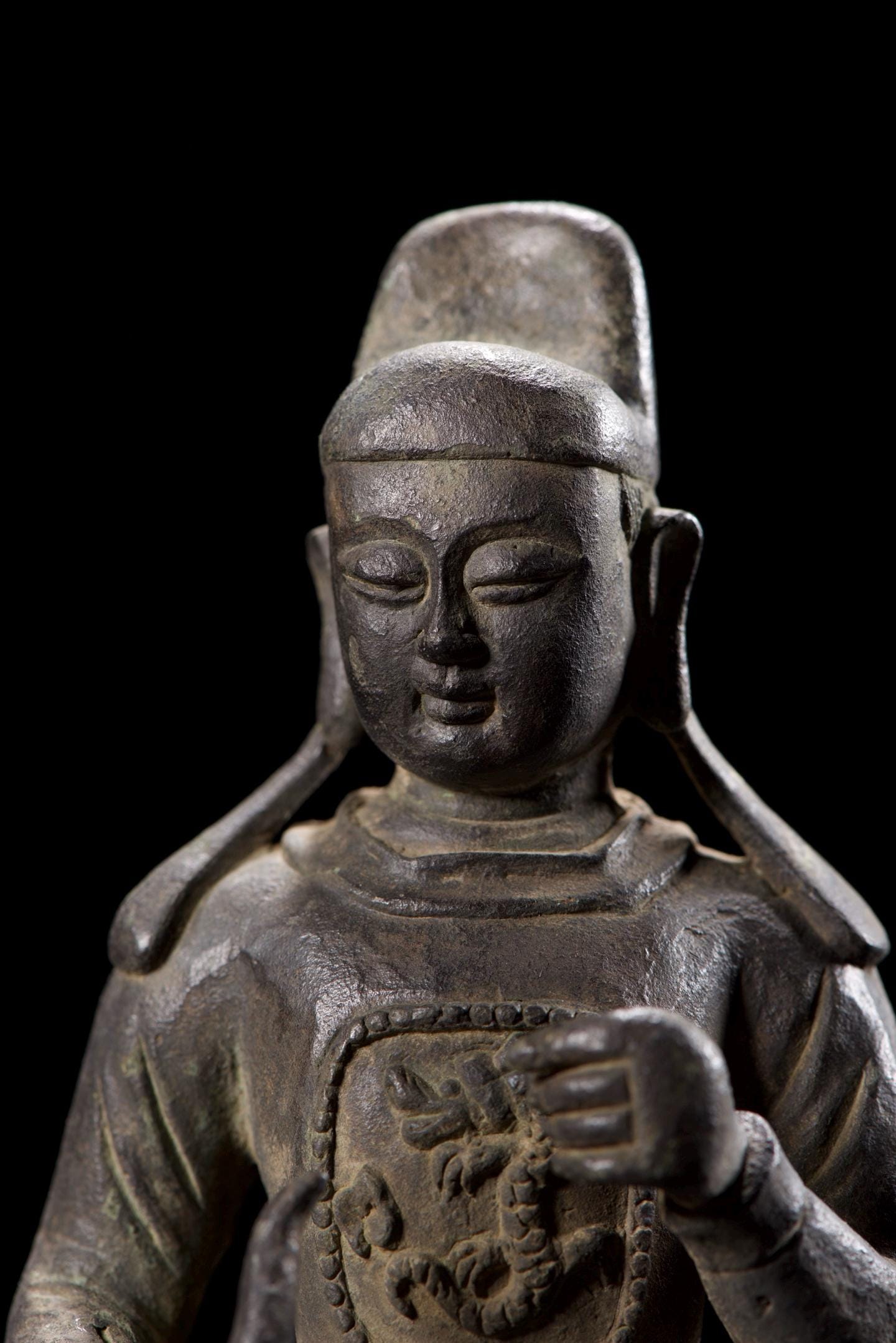 Antique Bronze Erlang Shen Statue, Qingyuan Miaodao Zhenjun
