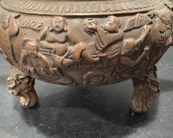 アンティーク銅製羅漢香炉：風水インテリア - Etsy 日本