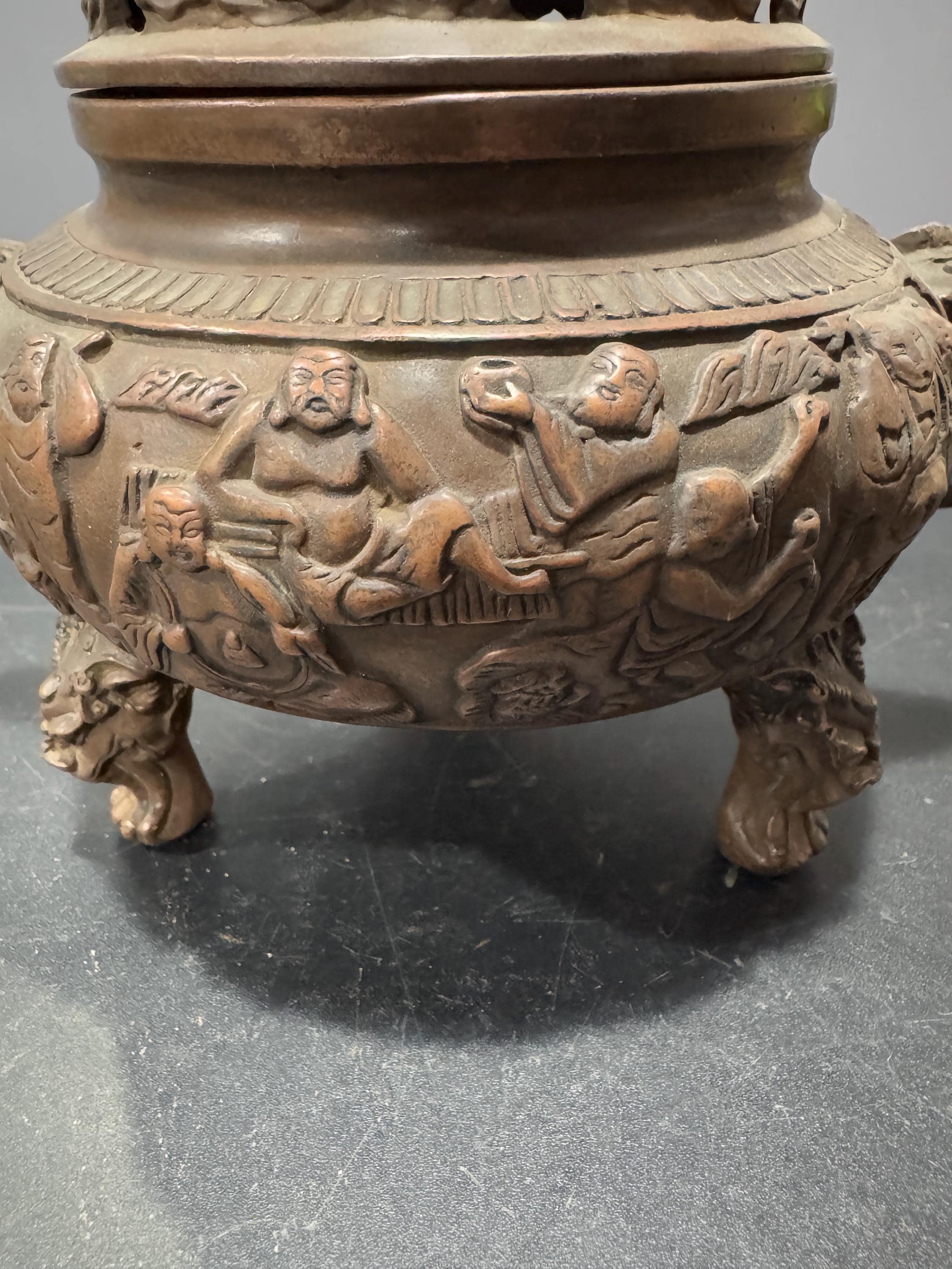 アンティーク銅製羅漢香炉：風水インテリア - Etsy 日本