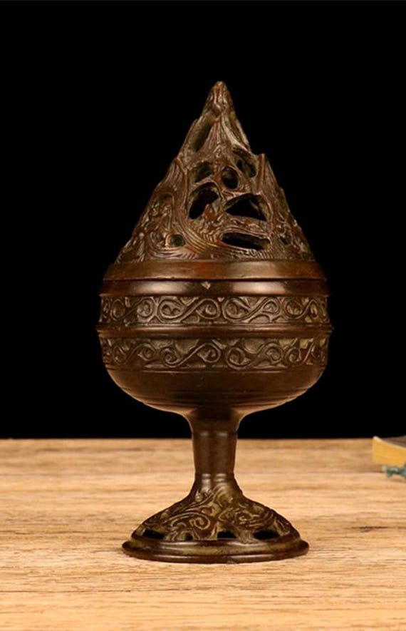 Alloy Boshan Incense Burner: Antique Style Chinese Censer - Etsy