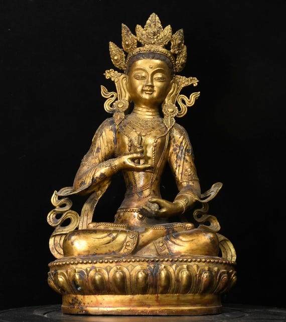 Gilt Bronze Nepalese Buddha - Ca 1910 Gilt Bronze Nepalese Buddha - Ca 1910