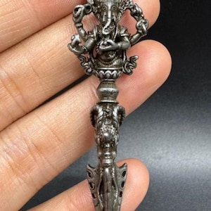 Tibetan Phurba Ritual Dagger–Bronze Alloy Vajrakila Dagger,Three-Faced Buddhist Vajra Kilaya Protection Amulet, Meditation&Altar Ritual Tool
