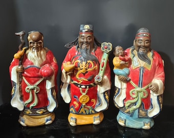 手彫りのタグアナット福禄寿像、中国の祝福の装飾 - Etsy 日本