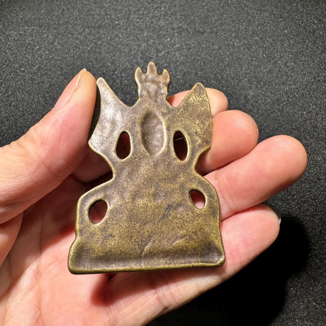 チベット 銅製 鳥 仏像 経典 寺院 お守り ロック鳥 ペンダント