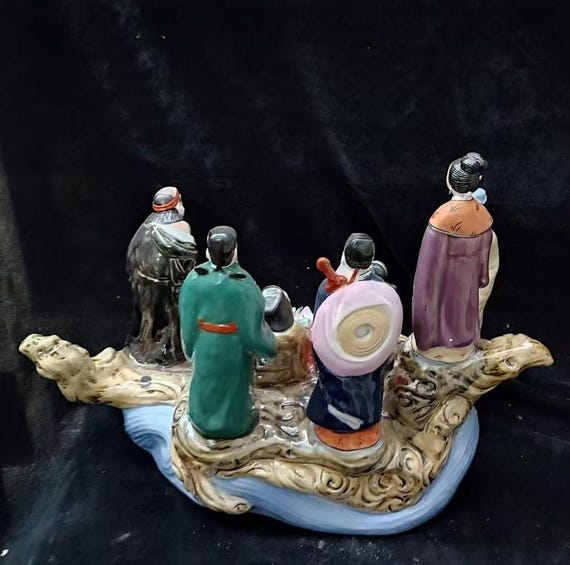 Antique Chinese Porcelain Eight Immortals Statue – Baxian Crossing