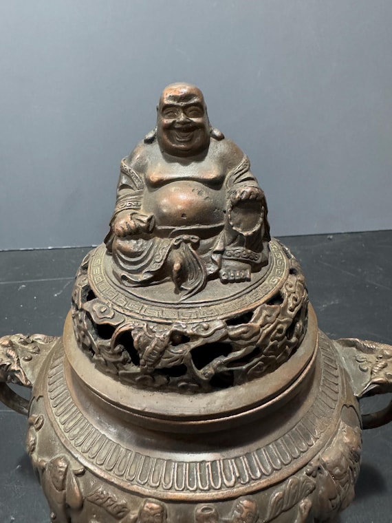 アンティーク銅製羅漢香炉：風水インテリア - Etsy 日本