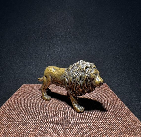 中国のアンティーク銅製の雄大なライオン像 - Etsy 日本