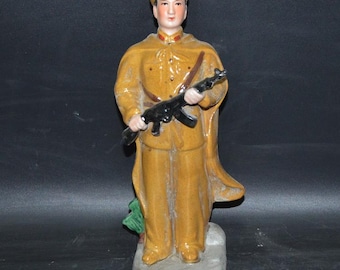 文化大革命時代の兵士を象った中国の陶器像 - Etsy 日本