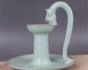 中国古美術✦清大明宣徳紋・緑彩・魚藻紋酒壺３８＊１９✦置物・酒道具・文房具・陶芸 中国古美術✦清大明宣徳紋・緑彩・魚藻紋酒壺