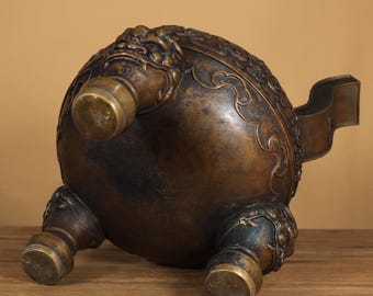 アンティーク中国青銅香炉｜芙蓉獅子のフィニアル、三脚香炉 - Etsy 日本