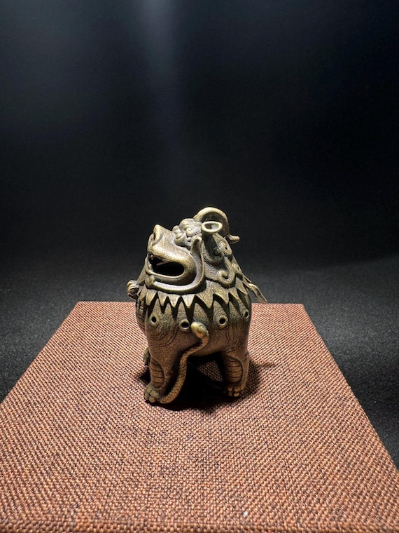 中国アンティーク銅製風水財運招福獣PI Xiu香炉 - Etsy 日本