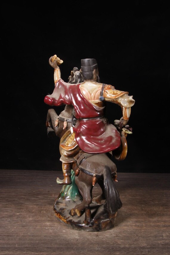 アンティークの石湾陶器製富貴神馬置物：風水装飾 - Etsy 日本