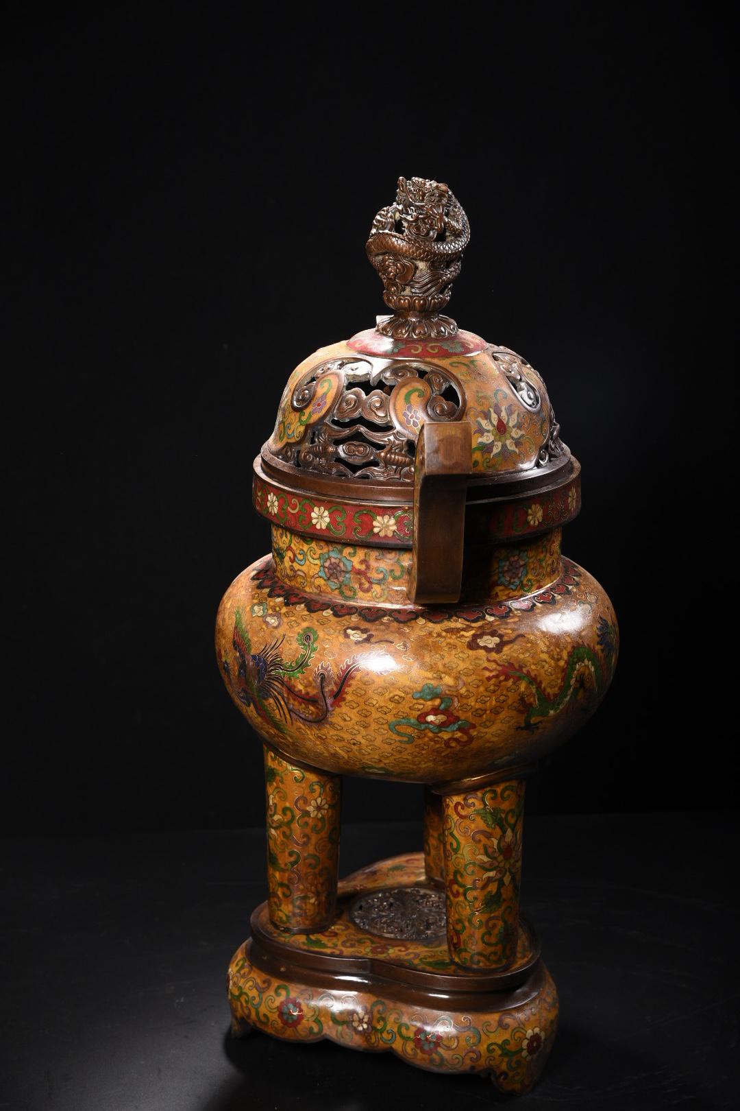 中国美術　七宝香炉　送料込み 中国美術 七宝香炉 送料込み 中国美術 七宝香炉 送料込み 中国