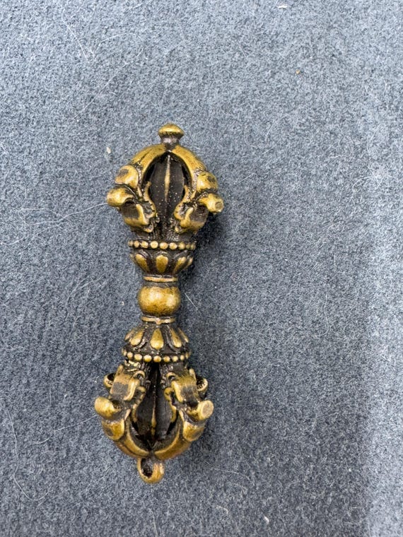 Vintage Copper Tibetan Five-pronged Vajra Dorje | Buddhist