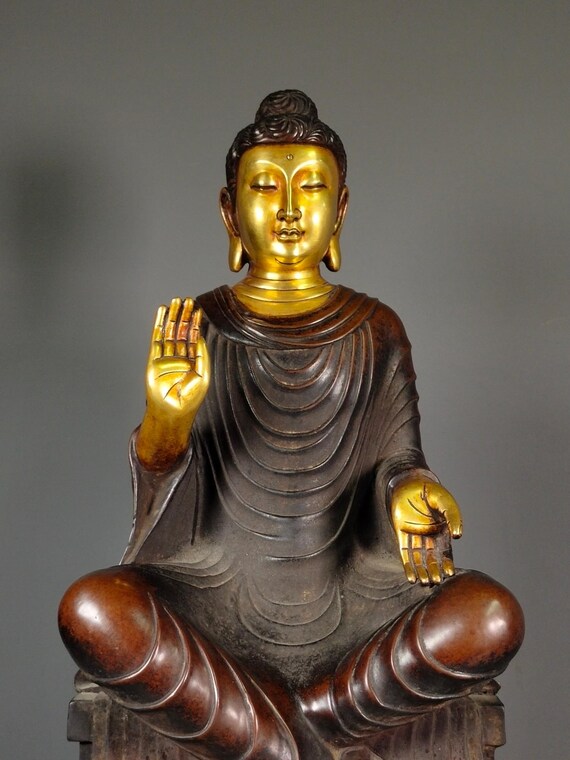 アンティーク金銅製大日如来仏（獅子立像） - Etsy 日本