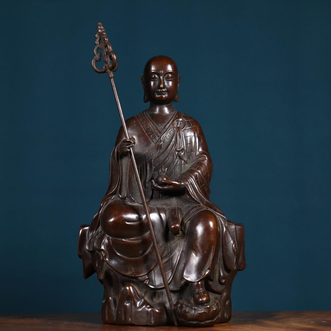 アンティーク銅地蔵菩薩像：禅宗仏壇の装飾 - Etsy 日本