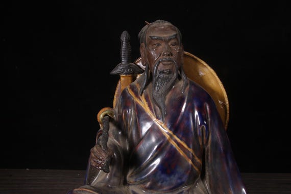 Chinese Antique Shiwan Ceramic Figurine – Lü Dongbin Taoist
