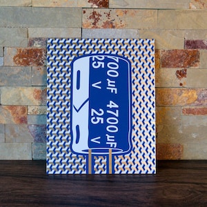 Electrolytic Capacitor | PCB Wall Art | 8x10 in. | Electronic Component Circuit Board Design