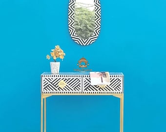 Handmade Bone Inlay Console Table