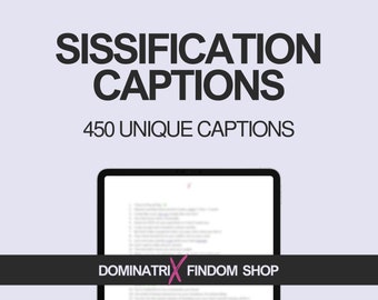 Pacote com 450 legendas de sissificação, perfeito para treinamento de sissy e dominatrixes de feminização, envolvente e único