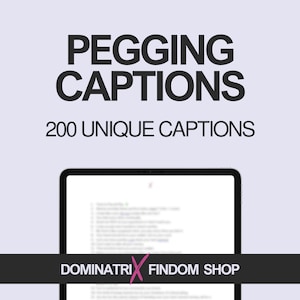 200 Pegging Captions Bundle, Dominerande och Förföriska Fraser för Pegging-Entusiaster