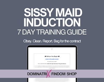 Sissy Maid Training | 7 Day Obedience Program (3639 Words, 21 Pages) + Voice Audio | Rituals, Tasks, Rules & Punishment Log