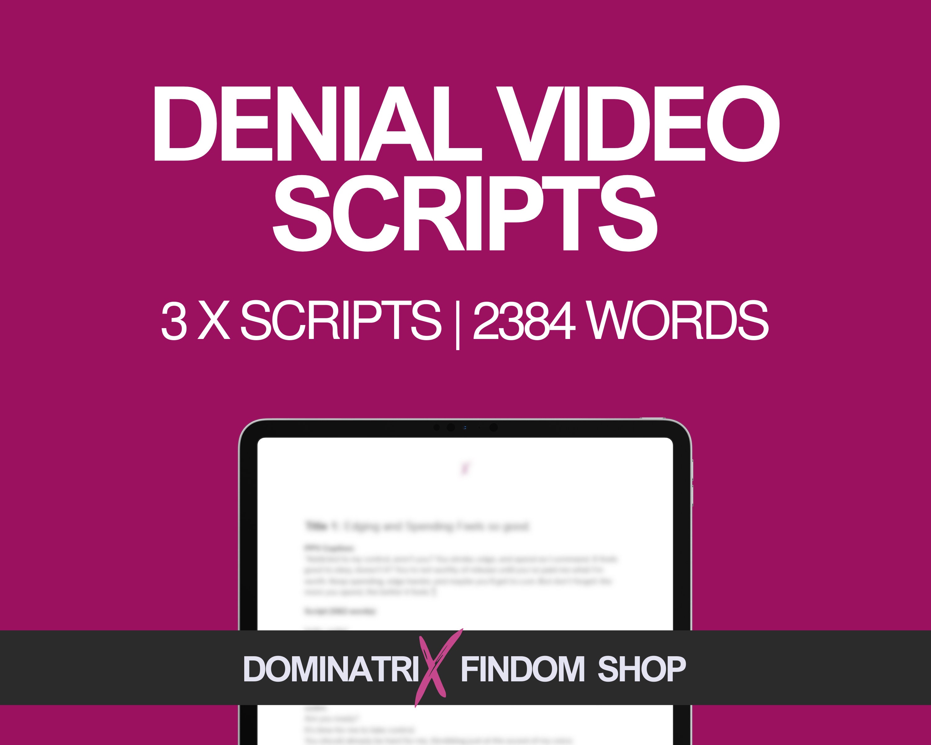 Tease and Denial Video Scripts Bundle | 3 Seductive Scripts with PPV Captions | Instant Digital Download for OnlyFans