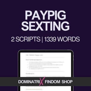 Pack de scripts de sextos Paypig | 2 scripts de domination financière avec des idées de PPV et des messages vocaux pour commencer | Téléchargement numérique instantané