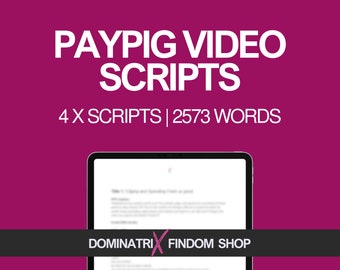 Paypig Video Scripts Bundle | 4 Humiliating Financial Domination Scripts with PPV Captions | Instant Digital Download for Onlyfans