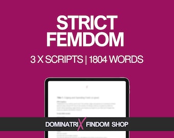 Strict Femdom Video Scripts Bundle | 3 Powerful Domination Scripts with PPV Captions | Instant Digital Download for Onlyfans