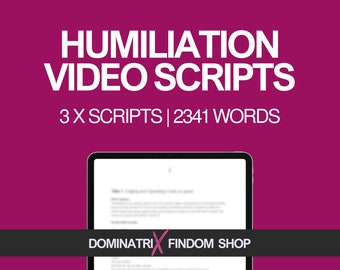 Humiliation Video Scripts Bundle | 3 Cruel and Humiliating Femdom Scripts with PPV Captions | Instant Digital Download for Onlyfans