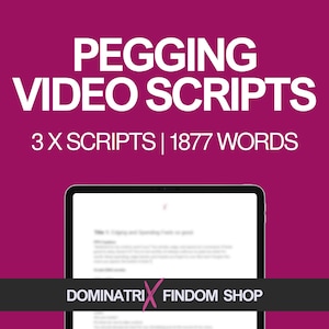 Paquete de guiones para vídeos de pegging: 3 guiones intensos para vídeos de pegging con subtítulos PPV / Descarga digital instantánea
