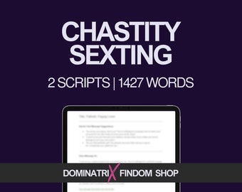 Chastity Sexting Scripts Bundle | 2 Chastity-Themed Sexting Scenarios with PPV Ideas and Voice Message Starters | Instant Digital Download