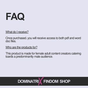 Peut inclure: Fond violet clair avec le mot &laquo; FAQ &raquo; en grandes lettres noires en gras. En dessous, le texte explique ce que le client re&ccedil;oit et &agrave; qui les produits sont destin&eacute;s. Le bas de l'image affiche le nom de la boutique.