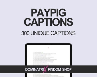 Pacote de 300 legendas do Paypig, frases únicas e poderosas de dominação financeira, perfeitas para Findom Dommes