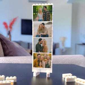 Personalized Building Bricks Style Photo Blocks for Couples | Anniversary Gift, Engagement Gift | Custom Home Decor & Valentines Day Gift