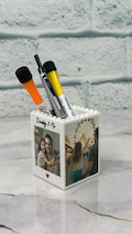Personalized Photo Brick Pencil Pot: Father's Day Desk Organizer | Daddy And Me Gifts