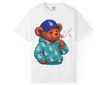 Los Angeles Baseball Inspired Shirt, Retro LA Baseball Graphic Tee, Blue Game Day T-Shirt