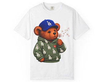 Los Angeles Baseball Inspired Shirt, Retro LA Baseball Graphic Tee, Blue Game Day T-Shirt