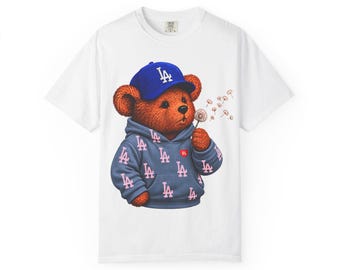 Los Angeles Baseball Inspired Shirt, Retro LA Baseball Graphic Tee, Blue Game Day T-Shirt