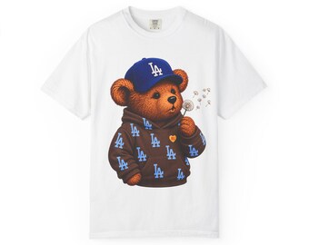 Los Angeles Baseball Inspired Shirt, Retro LA Baseball Graphic Tee, Blue Game Day T-Shirt