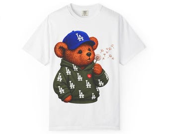 Los Angeles Baseball Inspired Shirt, Retro LA Baseball Graphic Tee, Blue Game Day T-Shirt