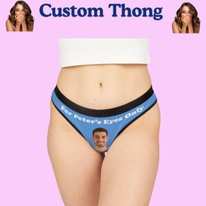 Personalisierte Damen Tangas - Benutzerdefinierte Name Tanga Bikini, lustige Unterwäsche, maßgeschneiderte Dessous, personalisierte Höschen, lustige Dessous