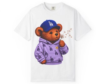 Los Angeles Baseball Inspired Shirt, Retro LA Baseball Graphic Tee, Blue Game Day T-Shirt