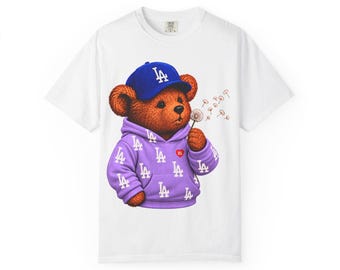 Los Angeles Baseball Inspired Shirt, Retro LA Baseball Graphic Tee, Blue Game Day T-Shirt