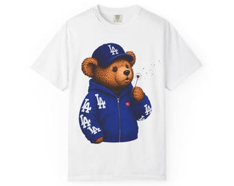 Los Angeles Baseball Inspired Shirt, Retro LA Baseball Graphic Tee, Blue Game Day T-Shirt