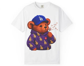 Los Angeles Baseball Inspired Shirt, Retro LA Baseball Graphic Tee, Blue Game Day T-Shirt