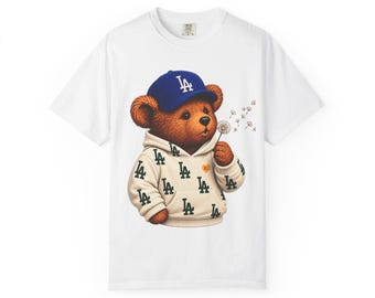 Los Angeles Baseball Inspired Shirt, Retro LA Baseball Graphic Tee, Blue Game Day T-Shirt