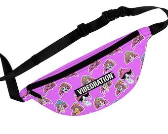 Riñonera Vibedration Trippy Mushrooms / Bolso de cintura para festivales / Accesorios para raves / Bolso cruzado EDM / Ropa urbana para festivales /