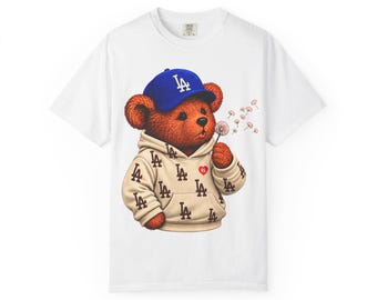 Los Angeles Baseball Inspired Shirt, Retro LA Baseball Graphic Tee, Blue Game Day T-Shirt